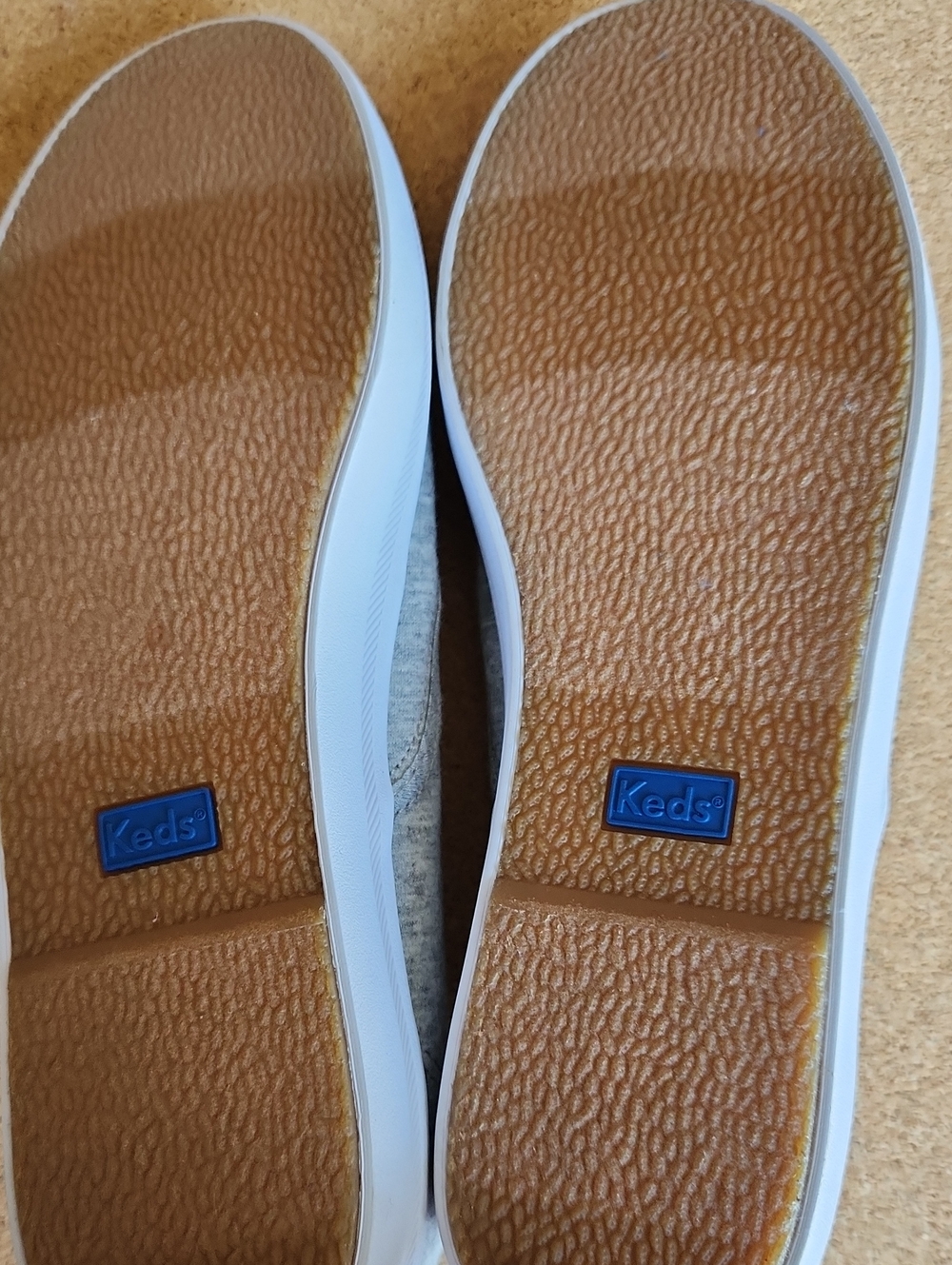 Keds Women’s Slip-On Sneakers in Light Gray with Pink Insole - Picture 4 of 4
